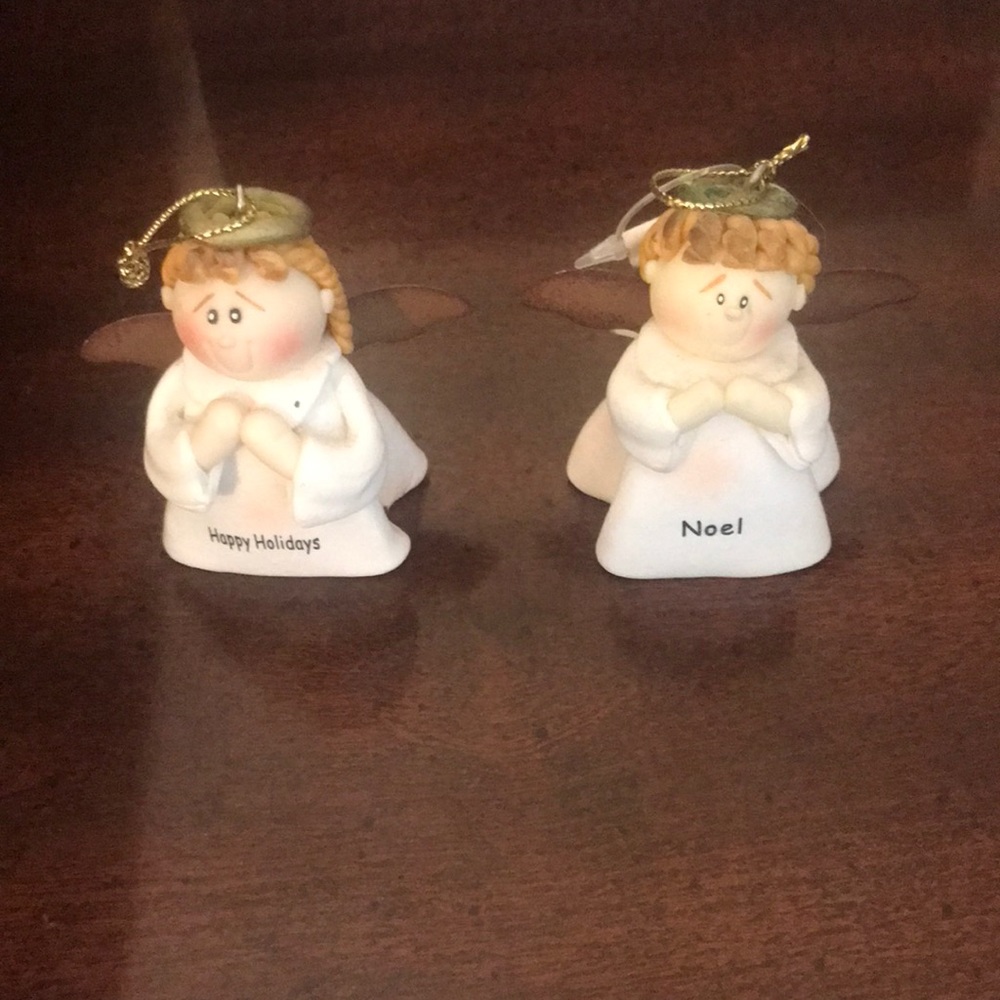 Christmas angels porcelain ornaments
